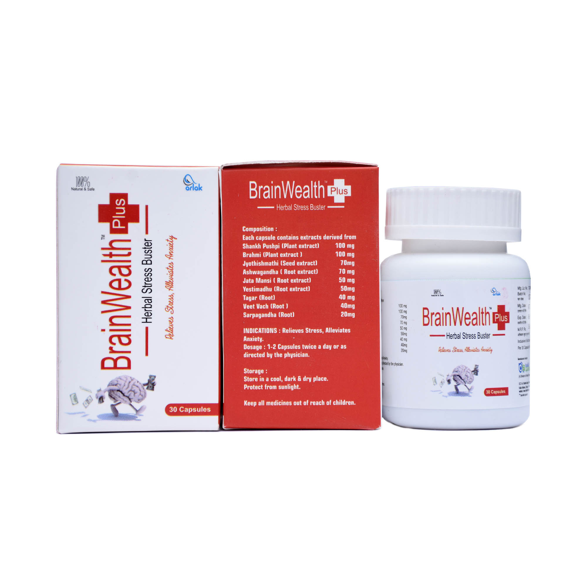 BRAINWEALTH CAPSULE  HERBAL STRESS BOOSTER